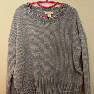 Cynthia Rowley Blue Fluffed Sweater